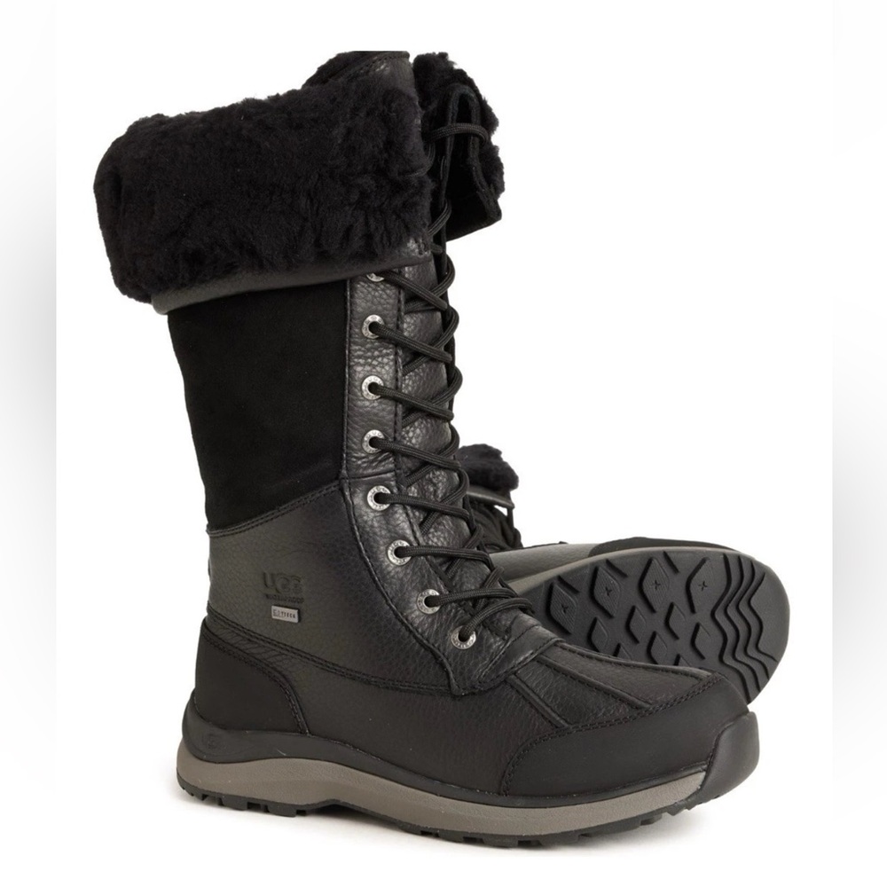 NWOT UGG ADIRONDACK III TALL BLACK WATERPROOF Boots 5.5